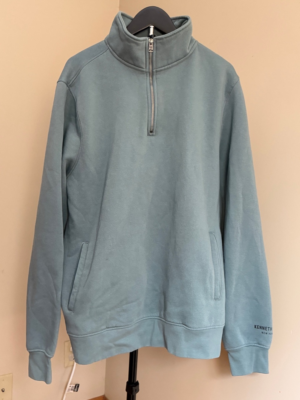 XXL Kenneth Cole Men's Half-Zip Pullover - Dusty Blue